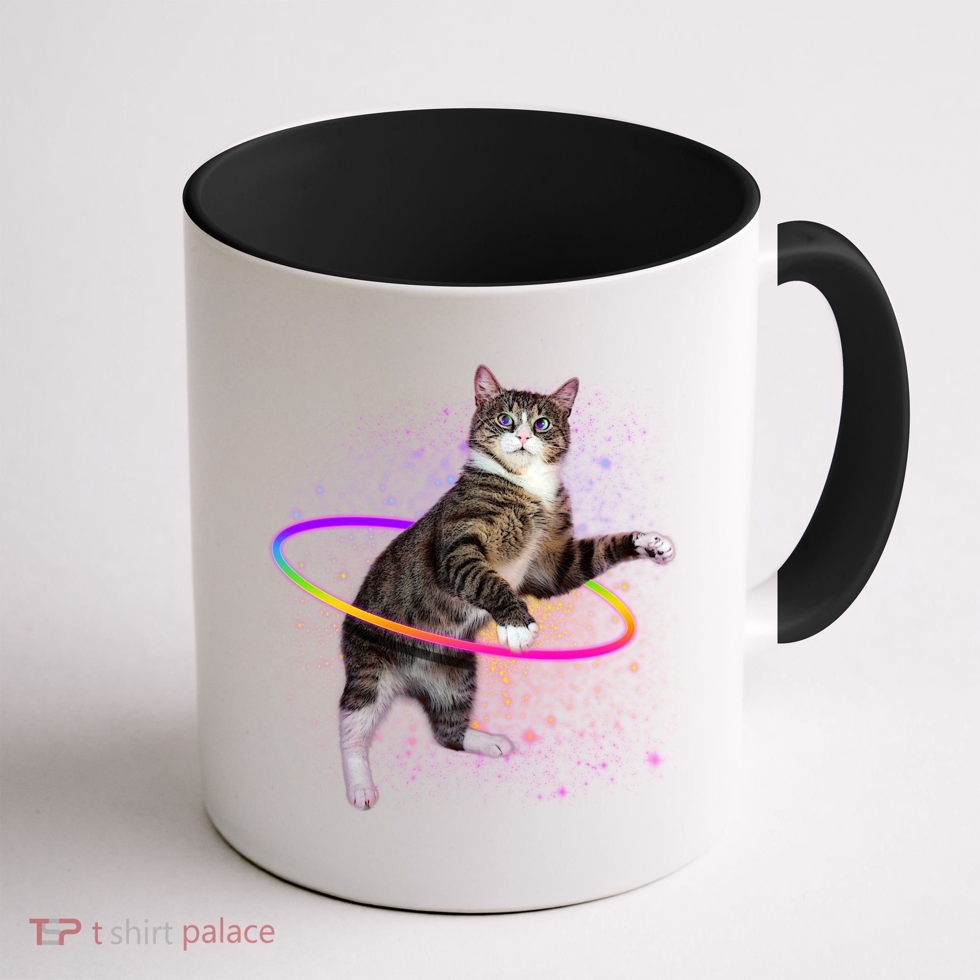 Hula Hoop Galaxy Cat Coffee Mug