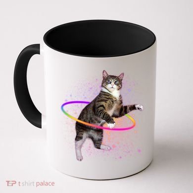 Hula Hoop Galaxy Cat Coffee Mug
