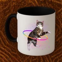 Hula Hoop Galaxy Cat Coffee Mug thumb 2