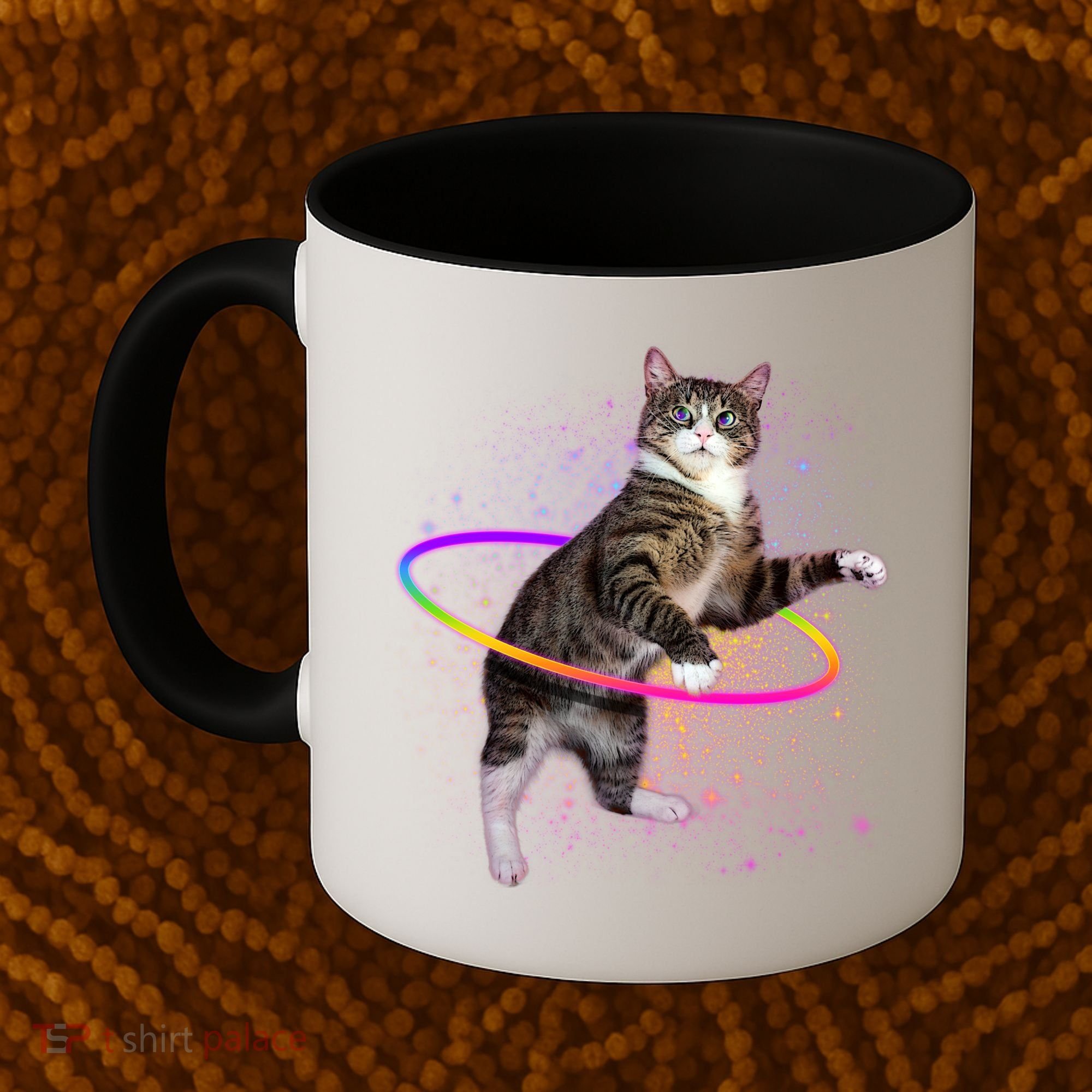 Hula Hoop Galaxy Cat Coffee Mug