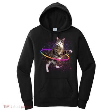 Hula Hoop Galaxy Cat Women's Hoodie
