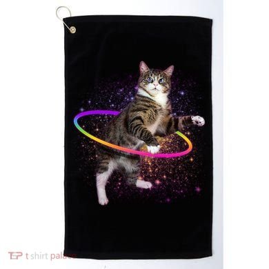 Hula Hoop Galaxy Cat Golf Towel