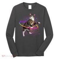 Hula Hoop Galaxy Cat Long Sleeve Shirt thumb 0