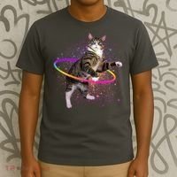 Hula Hoop Galaxy Cat T-Shirt thumb 3