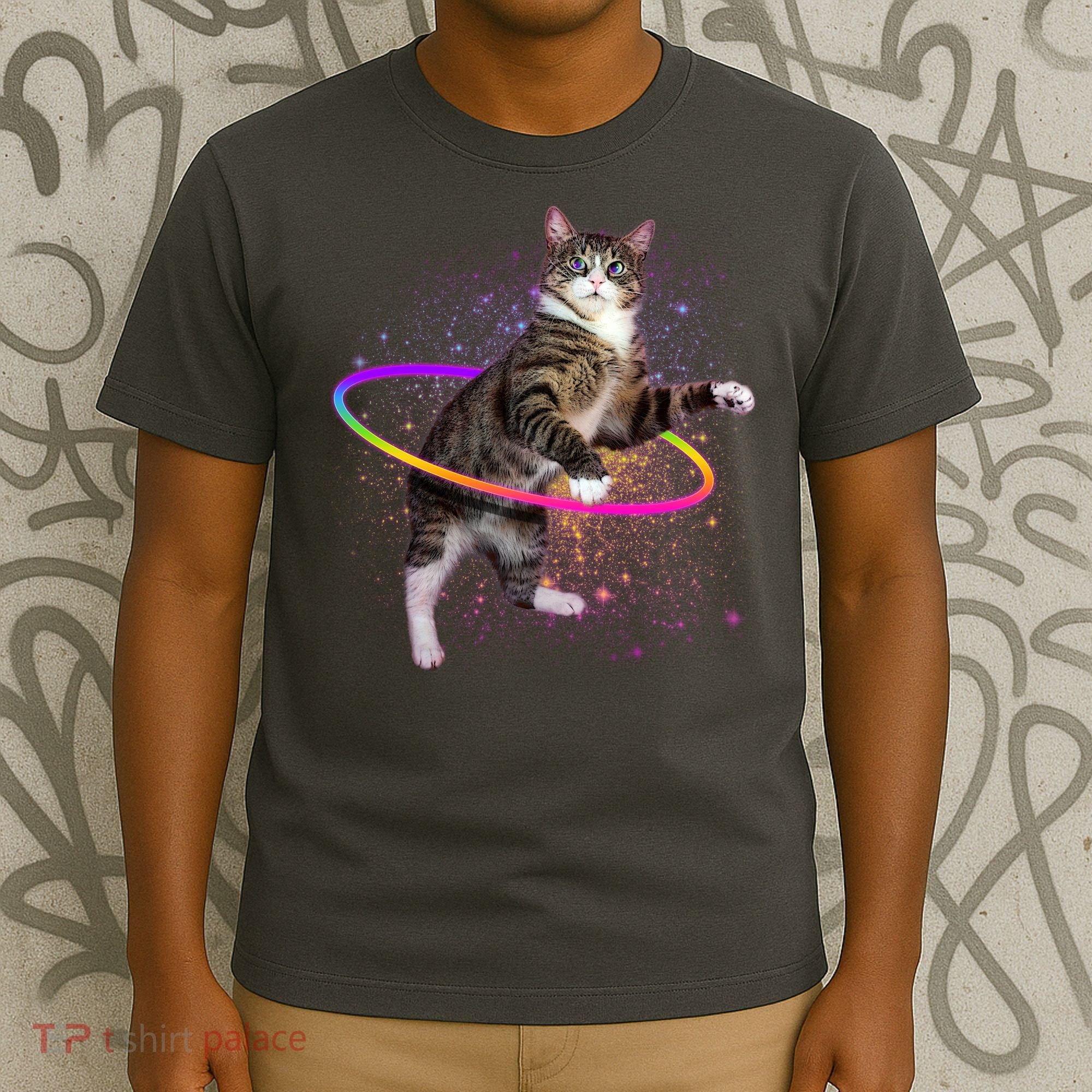 Hula Hoop Galaxy Cat T-Shirt