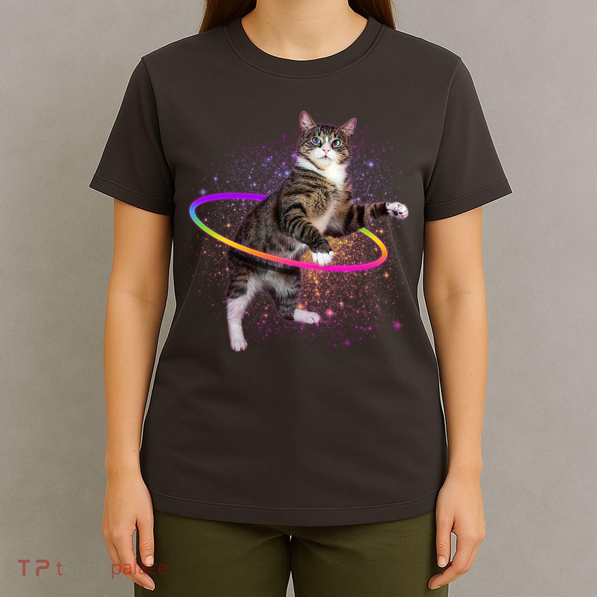 Hula Hoop Galaxy Cat T-Shirt