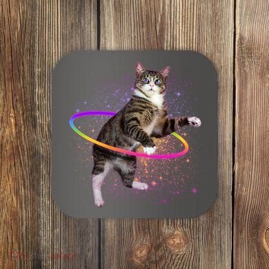Hula Hoop Galaxy Cat Coaster