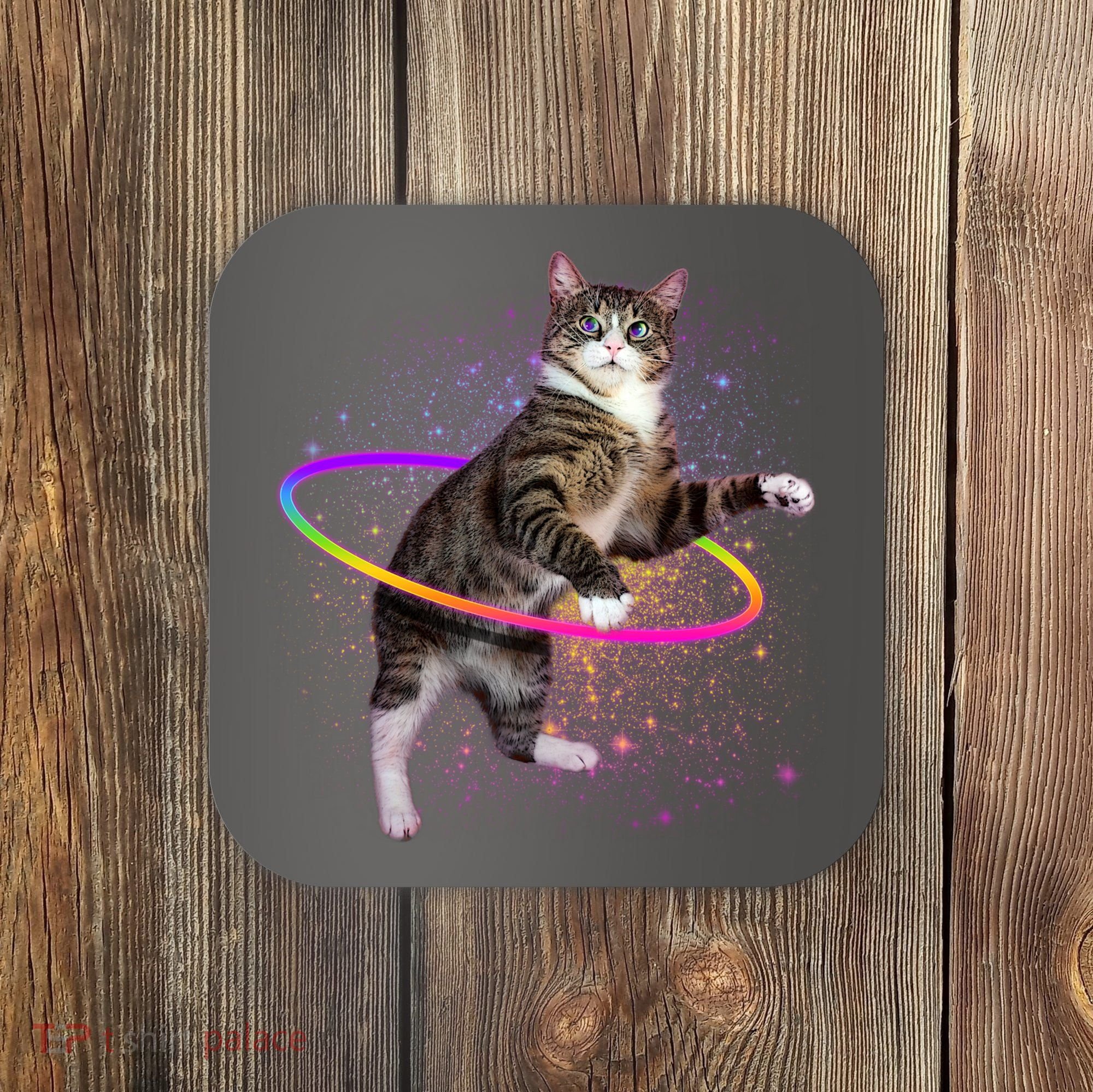 Hula Hoop Galaxy Cat Coaster
