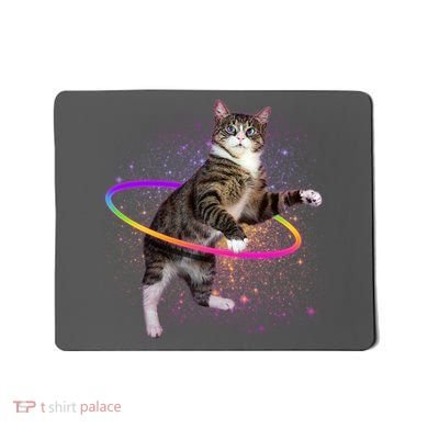 Hula Hoop Galaxy Cat Mousepad