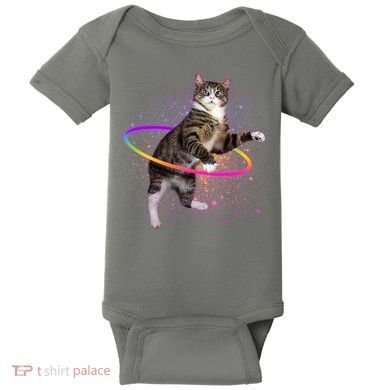 Hula Hoop Galaxy Cat Baby Bodysuit