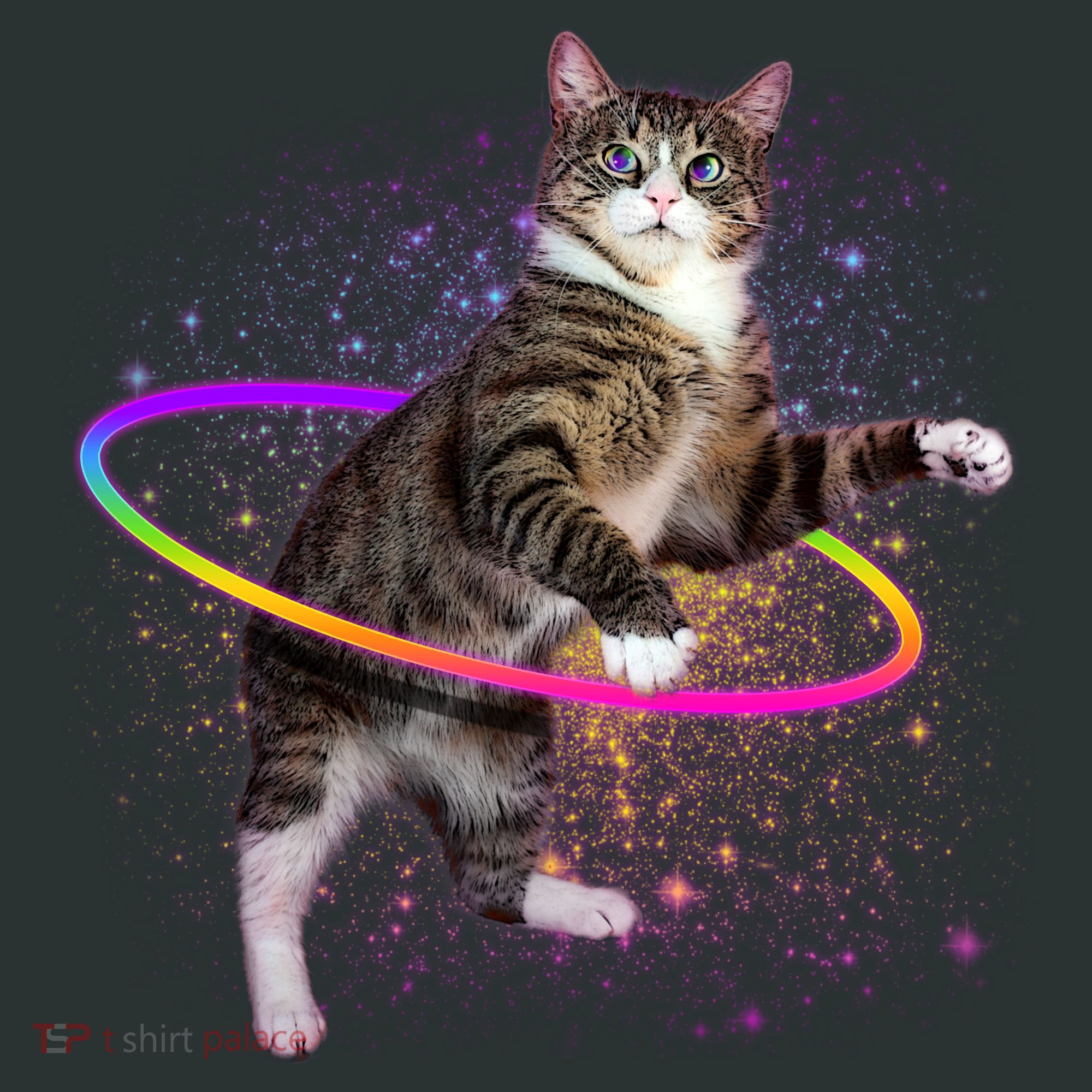 Hula Hoop Galaxy Cat Baby Bodysuit