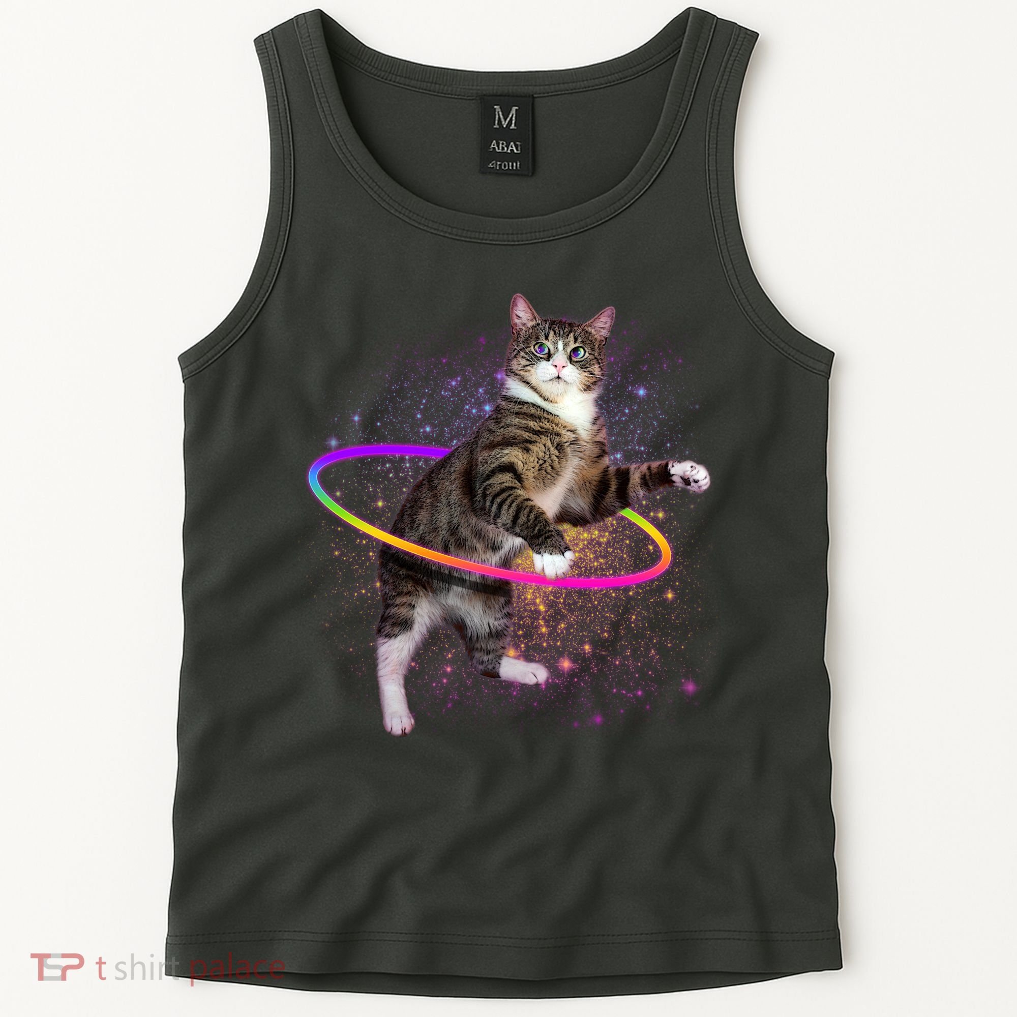 Hula Hoop Galaxy Cat Tank Top