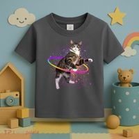 Hula Hoop Galaxy Cat Toddler T-Shirt thumb 3