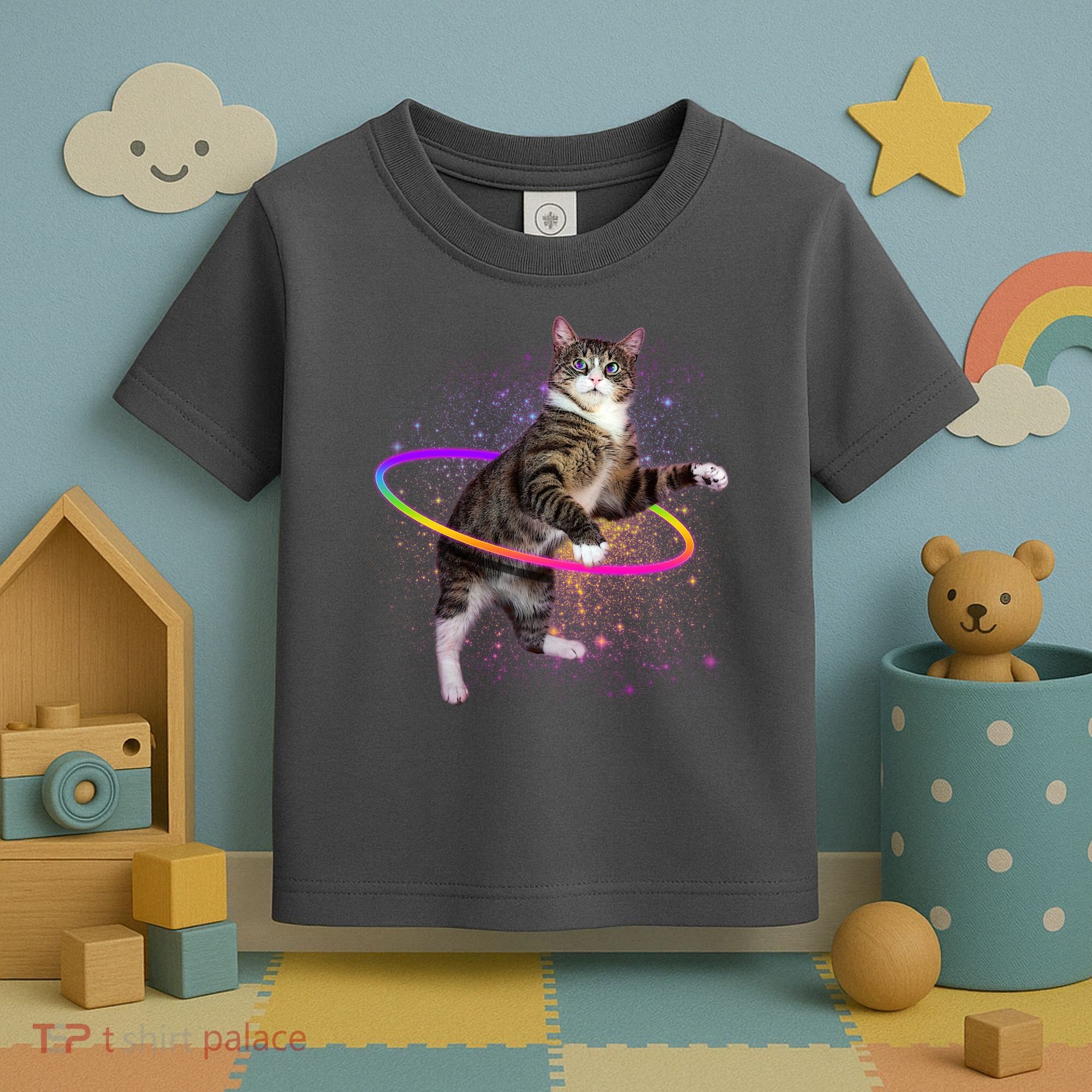 Hula Hoop Galaxy Cat Toddler T-Shirt