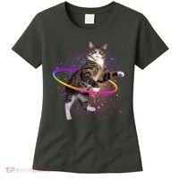 Hula Hoop Galaxy Cat Women's T-Shirt thumb 0