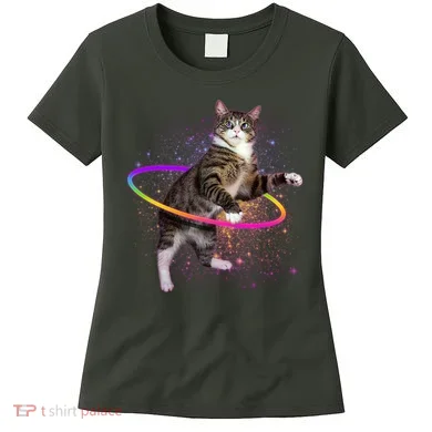 Hula Hoop Galaxy Cat Women's T-Shirt