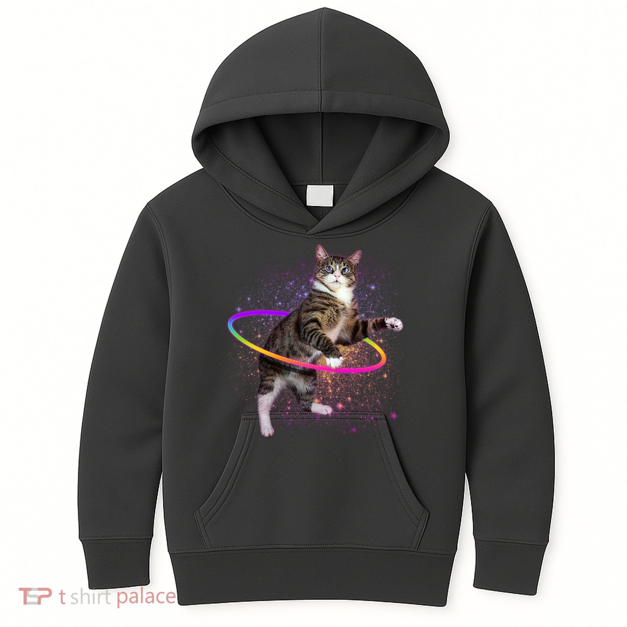 Hula Hoop Galaxy Cat Kids Hoodie