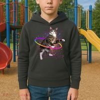Hula Hoop Galaxy Cat Kids Hoodie thumb 2