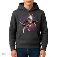 Hula Hoop Galaxy Cat Kids Hoodie thumb 4
