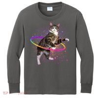 Hula Hoop Galaxy Cat Kids Long Sleeve Shirt thumb 0