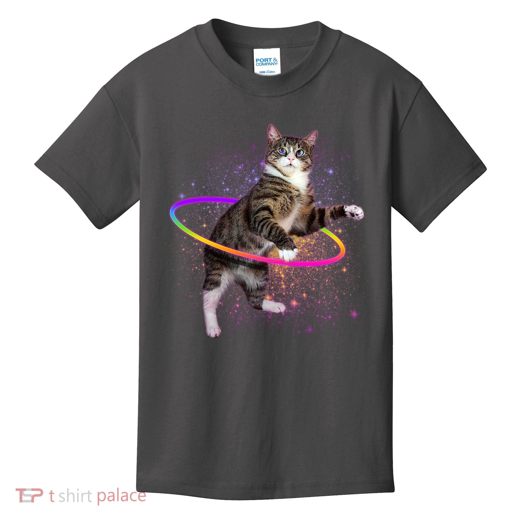 Hula Hoop Galaxy Cat Kids T-Shirt