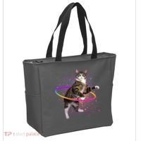 Hula Hoop Galaxy Cat Tote Bag thumb 2