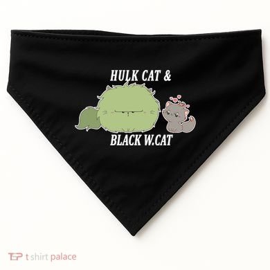 Hulk Cat Black W. Cat USA-Made Doggie Bandana