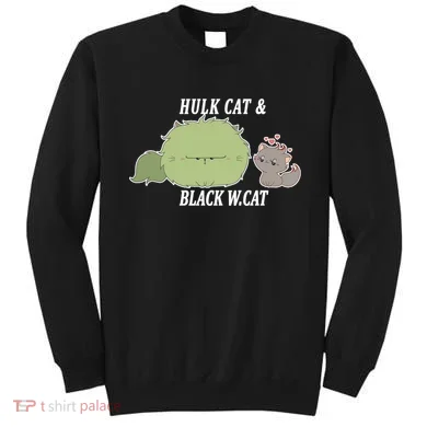 Hulk Cat Black W. Cat Sweatshirt