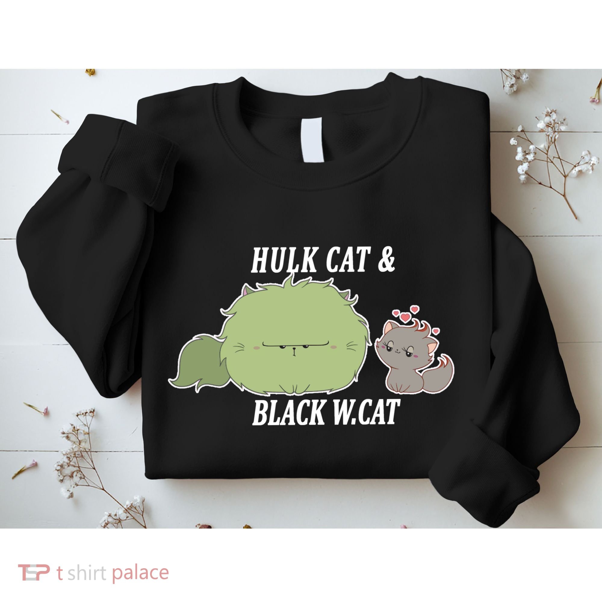 Hulk Cat Black W. Cat Sweatshirt