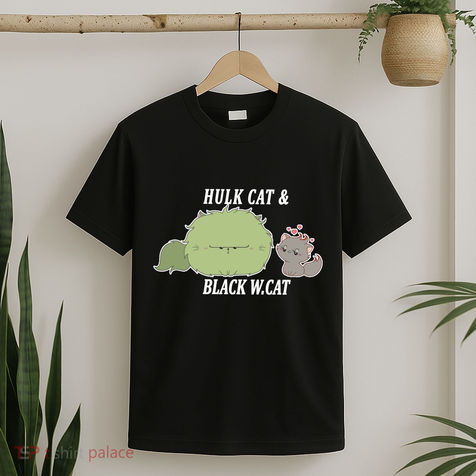 Hulk Cat Black W. Cat T-Shirt