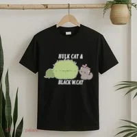 Hulk Cat Black W. Cat T-Shirt thumb 2