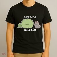 Hulk Cat Black W. Cat T-Shirt thumb 3