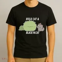 Hulk Cat Black W. Cat T-Shirt thumb 3