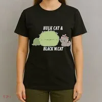 Hulk Cat Black W. Cat T-Shirt thumb 4