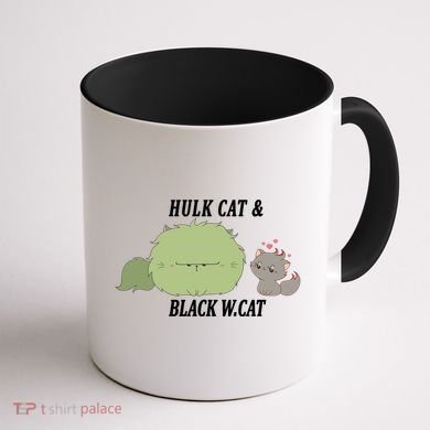 Hulk Cat Black W. Cat Coffee Mug back
