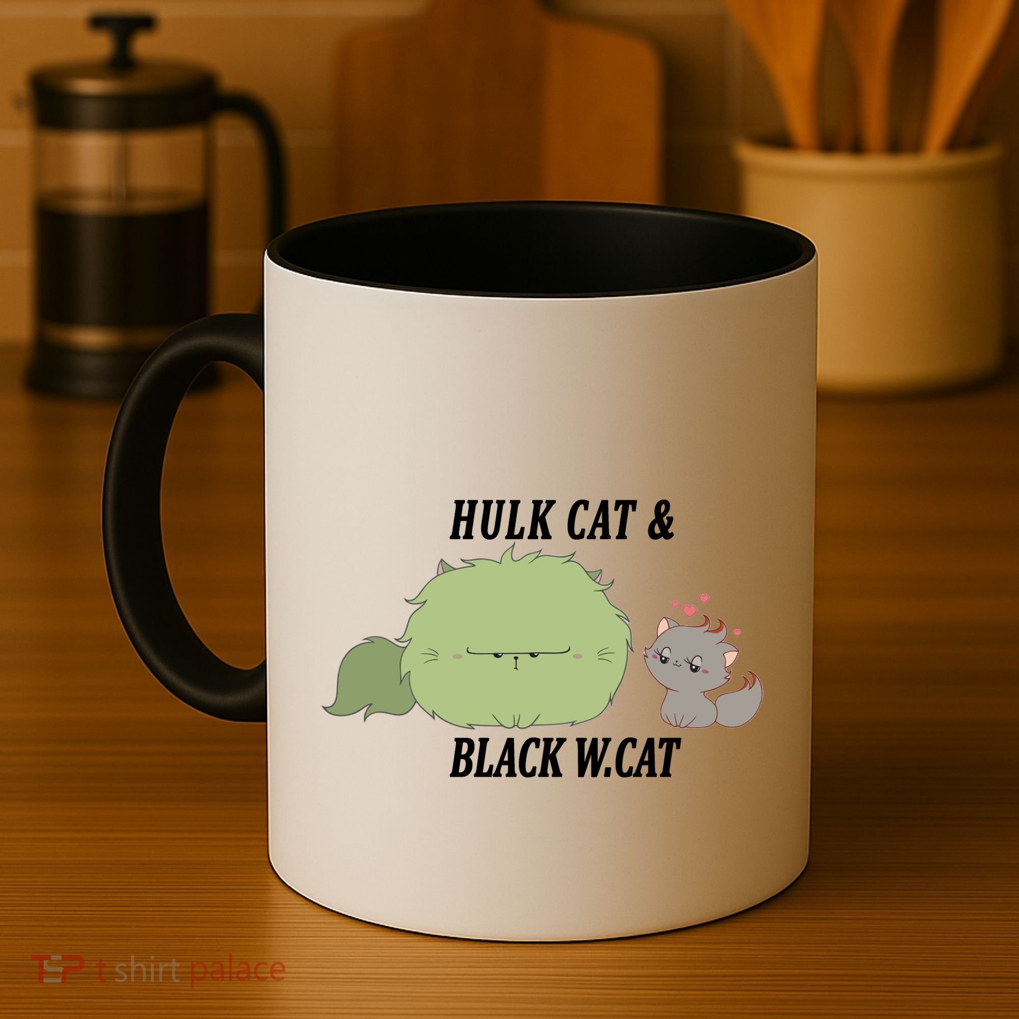 Hulk Cat Black W. Cat Coffee Mug