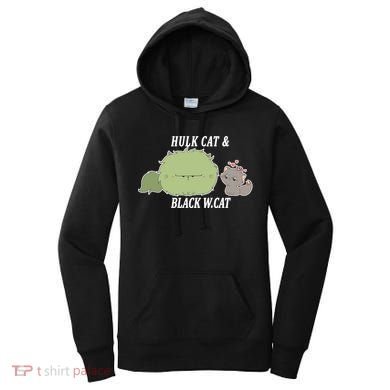 Hulk Cat Black W. Cat Women's Hoodie