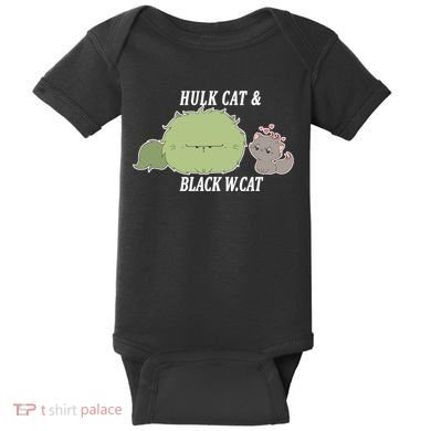 Hulk Cat Black W. Cat Baby Bodysuit