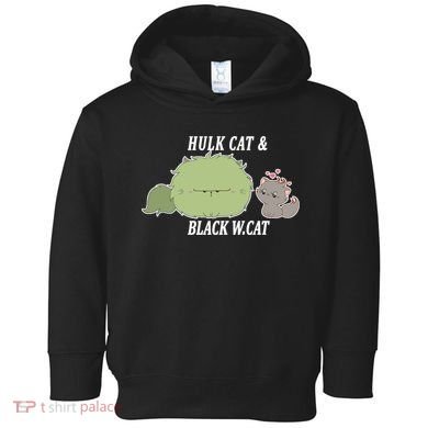 Hulk Cat Black W. Cat Toddler Hoodie
