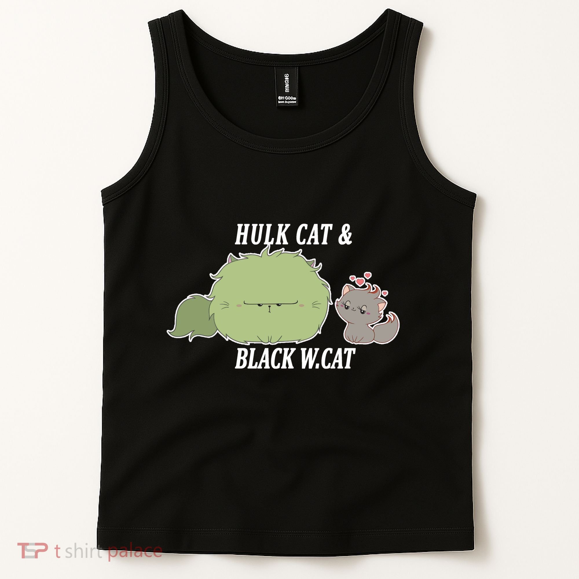 Hulk Cat Black W. Cat Tank Top