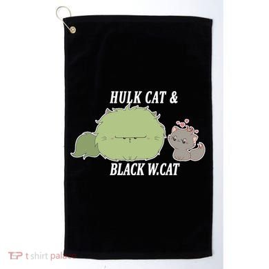 Hulk Cat Black W. Cat Golf Towel