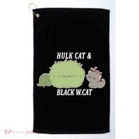 Hulk Cat Black W. Cat Golf Towel thumb 0