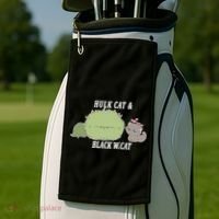 Hulk Cat Black W. Cat Golf Towel thumb 2