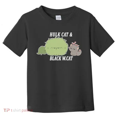 Hulk Cat Black W. Cat Toddler T-Shirt