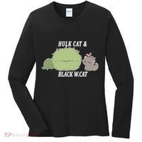 Hulk Cat Black W. Cat Women's Long Sleeve Shirt thumb 0