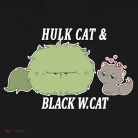 Hulk Cat Black W. Cat Women's Long Sleeve Shirt thumb 2