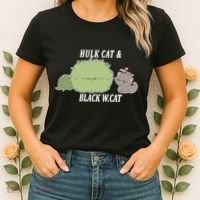 Hulk Cat Black W. Cat Women's T-Shirt thumb 2