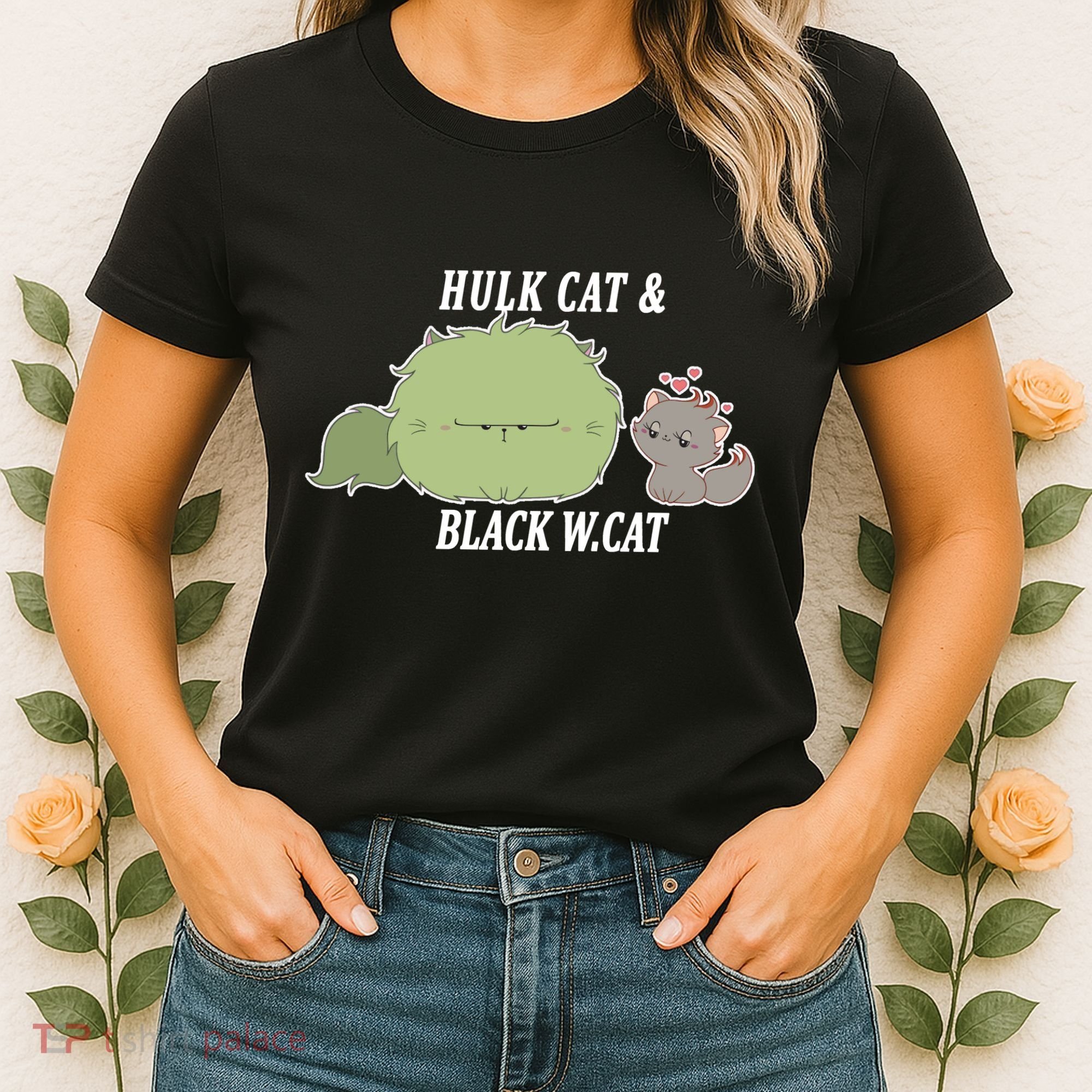 Hulk Cat Black W. Cat Women's T-Shirt