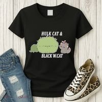 Hulk Cat Black W. Cat Women's T-Shirt thumb 3