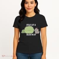 Hulk Cat Black W. Cat Women's T-Shirt thumb 4